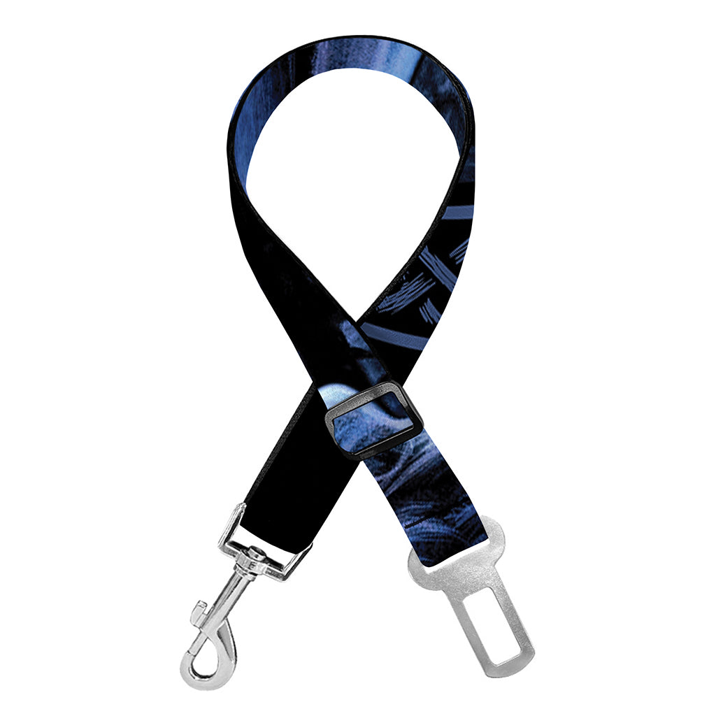 Blue Viking God Odin And Crow Print Dog Seat Belt