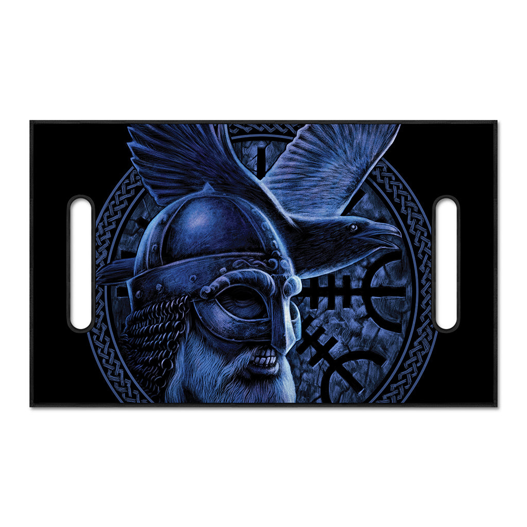 Blue Viking God Odin And Crow Print Golf Cart Seat Cover
