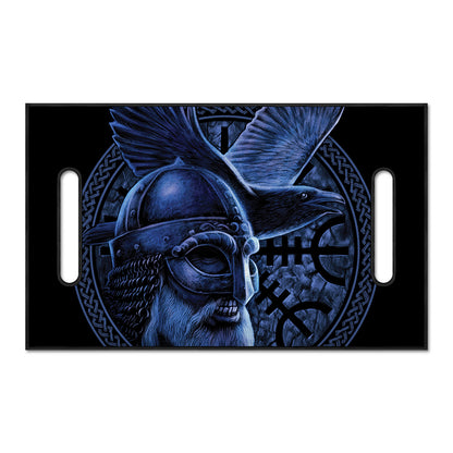 Blue Viking God Odin And Crow Print Golf Cart Seat Cover