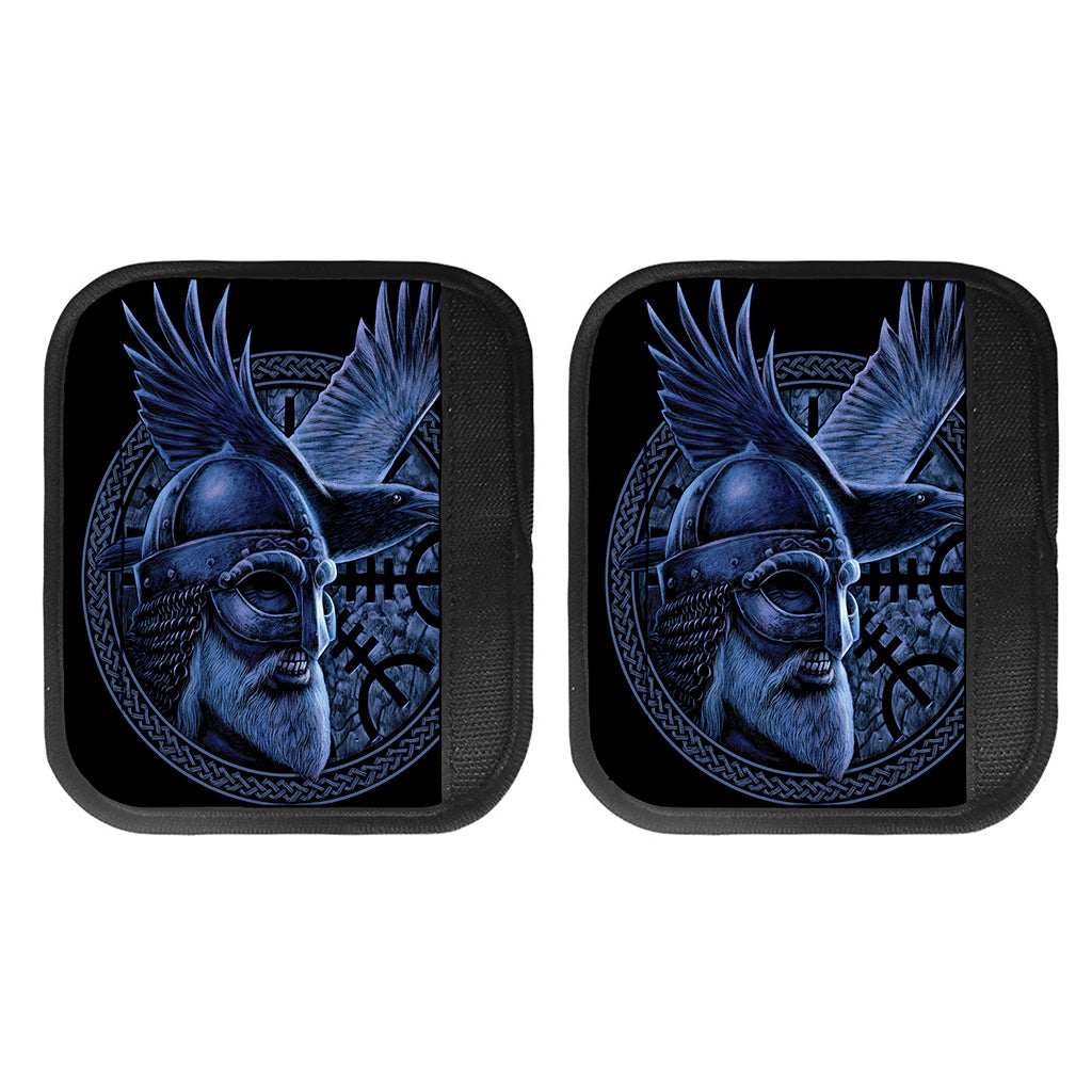 Blue Viking God Odin And Crow Print Handle Covers