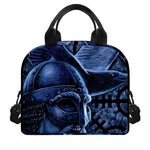 Blue Viking God Odin And Crow Print Insulated Lunch Bag