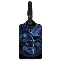 Blue Viking God Odin And Crow Print Luggage Tag
