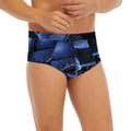 Blue Viking God Odin And Crow Print Men's Briefs