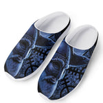 Blue Viking God Odin And Crow Print Mesh Casual Shoes