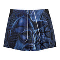 Blue Viking God Odin And Crow Print Mesh Shorts