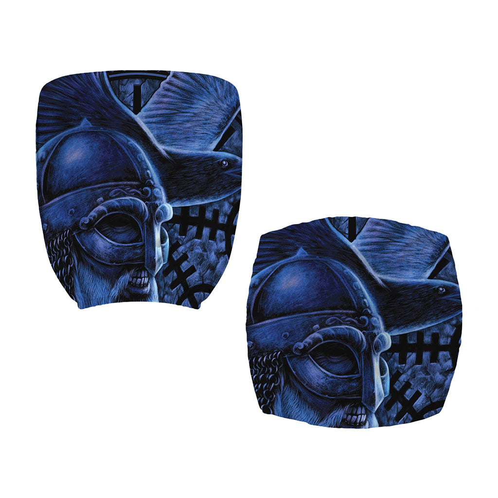 Blue Viking God Odin And Crow Print Office Chair Cover
