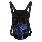 Blue Viking God Odin And Crow Print Pet Carrier Backpack