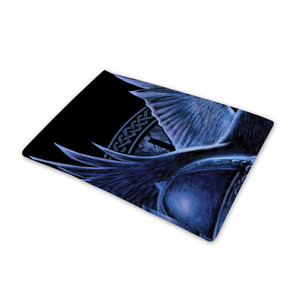 Blue Viking God Odin And Crow Print Pet Cooling Mat Cover