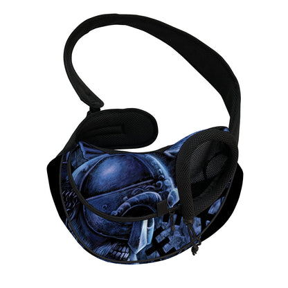 Blue Viking God Odin And Crow Print Pet Sling Carrier