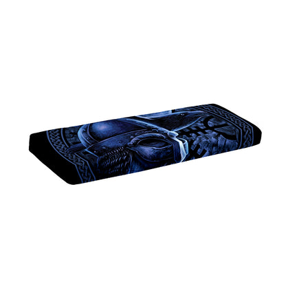 Blue Viking God Odin And Crow Print Piano Keyboard Cover
