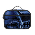 Blue Viking God Odin And Crow Print Portable Lunch Bag