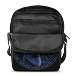 Blue Viking God Odin And Crow Print Rectangular Crossbody Bag