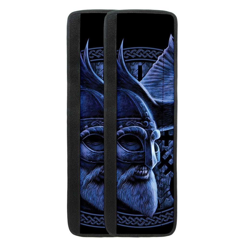 Blue Viking God Odin And Crow Print Refrigerator Handle Covers