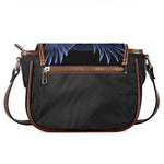 Blue Viking God Odin And Crow Print Saddle Bag