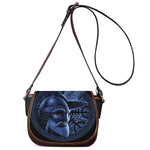 Blue Viking God Odin And Crow Print Saddle Bag