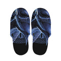 Blue Viking God Odin And Crow Print Slippers