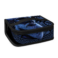 Blue Viking God Odin And Crow Print Small Lunch Bag