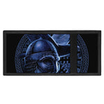 Blue Viking God Odin And Crow Print Trifold Wallet