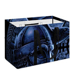 Blue Viking God Odin And Crow Print Utility Tote Bag