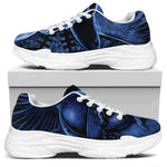 Blue Viking God Odin And Crow Print White Chunky Shoes