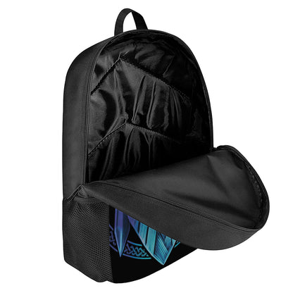 Blue Viking Norse God Odin Print 17 Inch Backpack