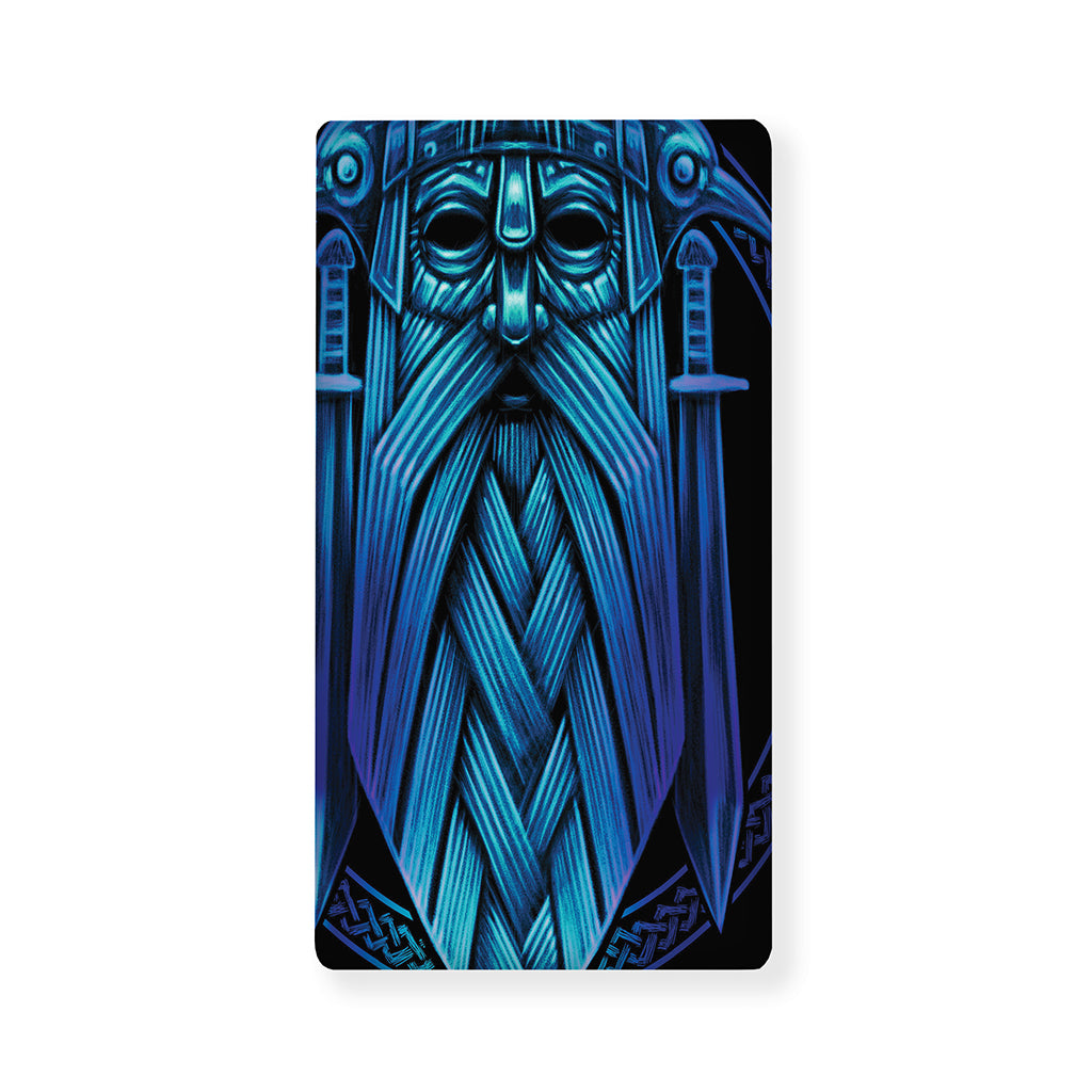 Blue Viking Norse God Odin Print Baby Crib Sheet