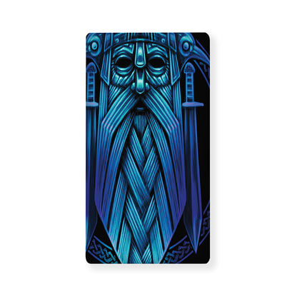 Blue Viking Norse God Odin Print Baby Crib Sheet