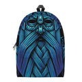 Blue Viking Norse God Odin Print School Backpack