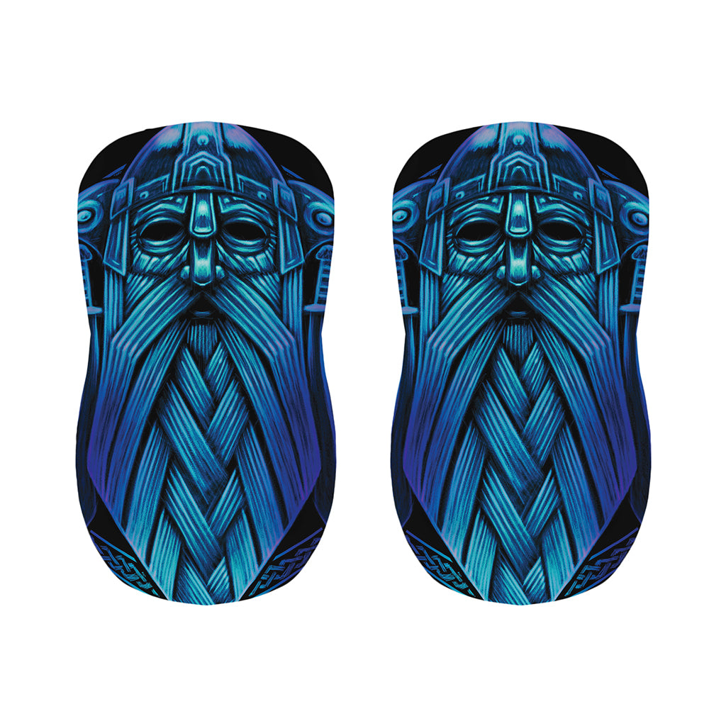 Blue Viking Norse God Odin Print Bar Stool Covers