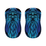Blue Viking Norse God Odin Print Bar Stool Covers