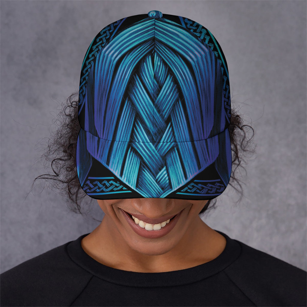 Blue Viking Norse God Odin Print Baseball Cap