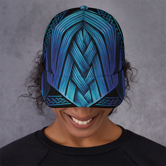 Blue Viking Norse God Odin Print Baseball Cap