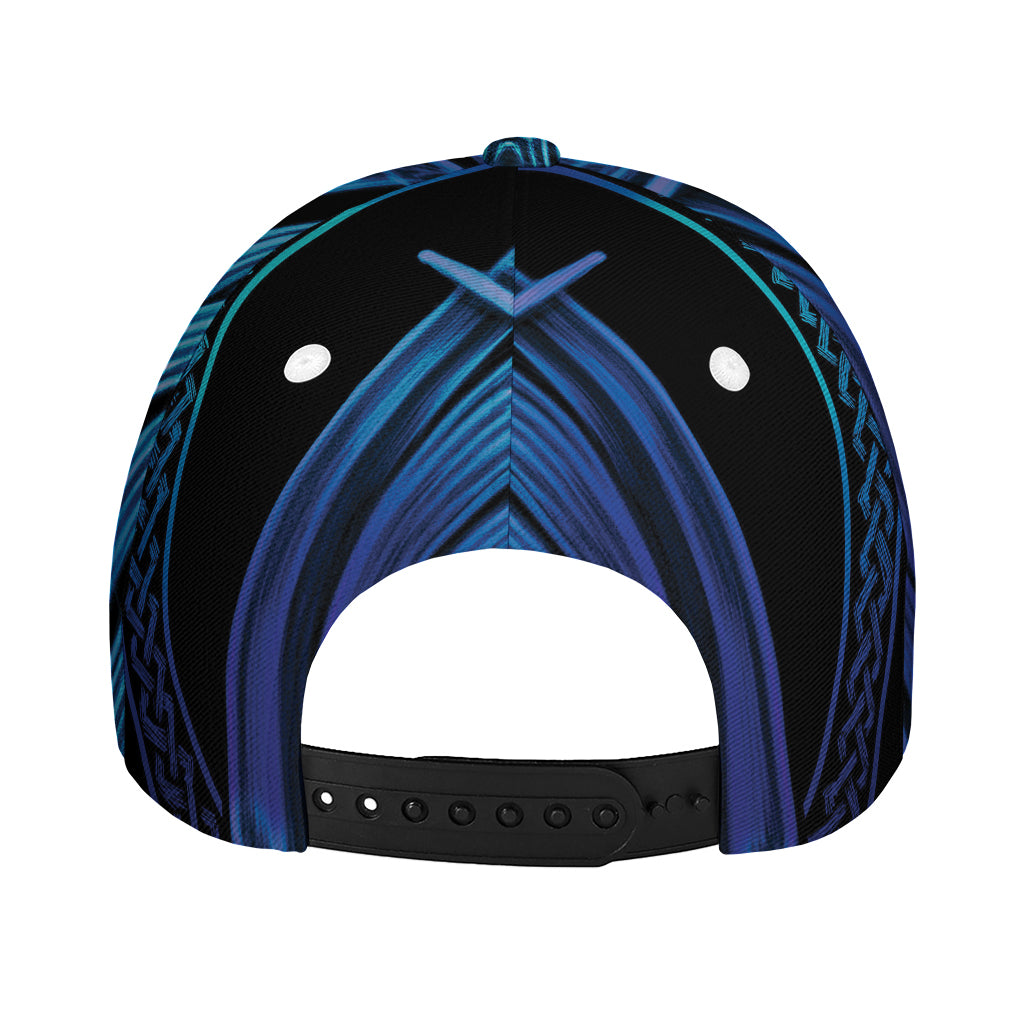 Blue Viking Norse God Odin Print Baseball Cap