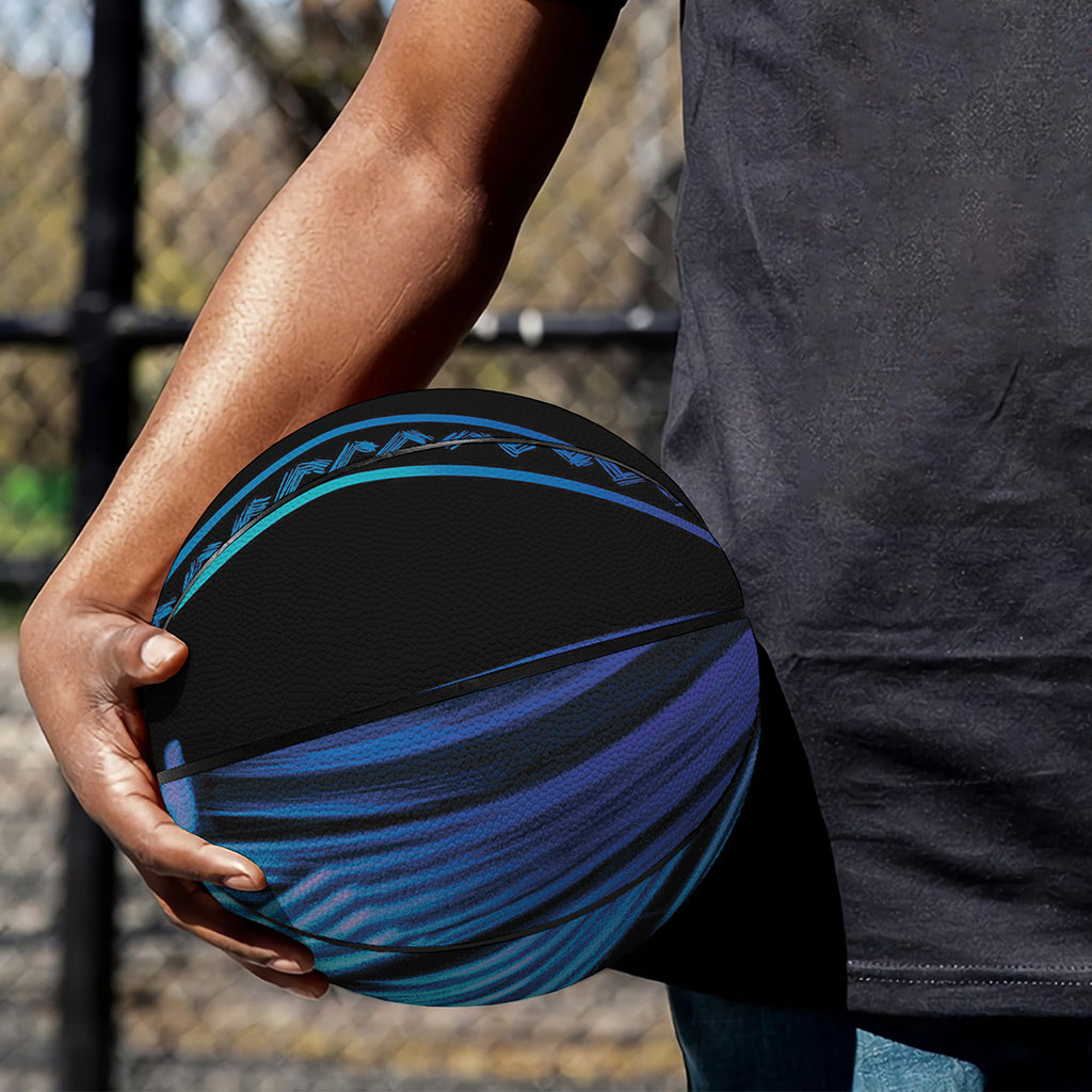 Blue Viking Norse God Odin Print Basketball