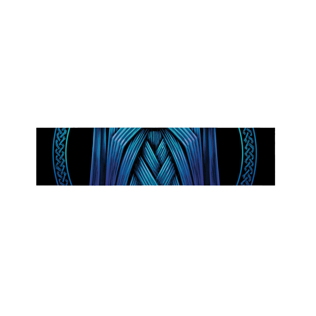 Blue Viking Norse God Odin Print Bed Runner