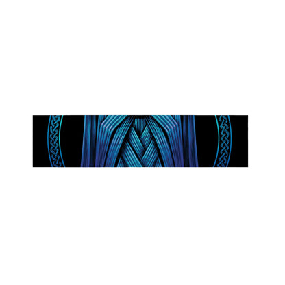 Blue Viking Norse God Odin Print Bed Runner