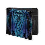 Blue Viking Norse God Odin Print Bifold Wallet