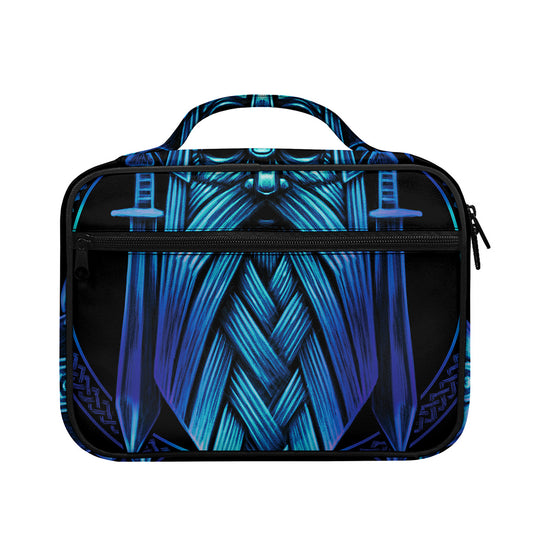 Blue Viking Norse God Odin Print Briefcase Bible Bag