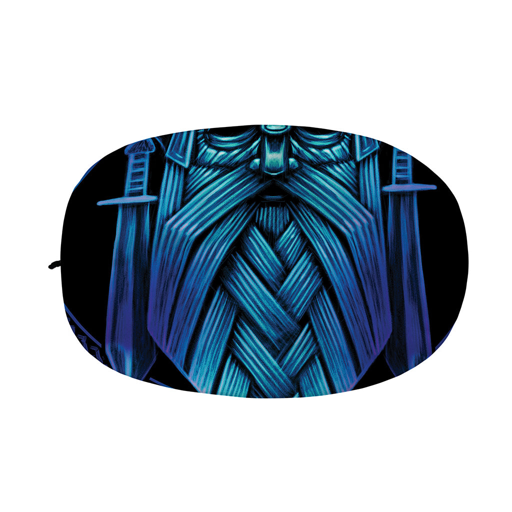 Blue Viking Norse God Odin Print Car Side Mirror Covers