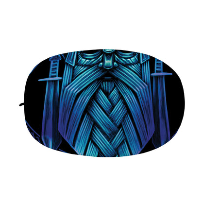 Blue Viking Norse God Odin Print Car Side Mirror Covers