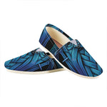 Blue Viking Norse God Odin Print Casual Shoes