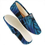 Blue Viking Norse God Odin Print Casual Shoes