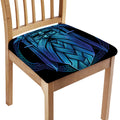 Blue Viking Norse God Odin Print Chair Cushion Cover