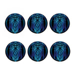 Blue Viking Norse God Odin Print Coaster Set