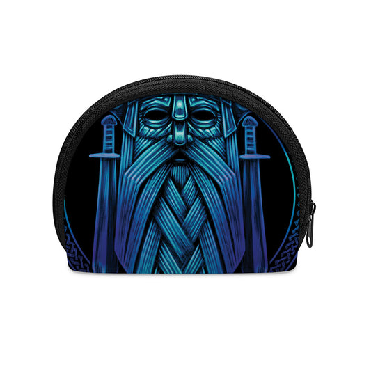 Blue Viking Norse God Odin Print Coin Purse