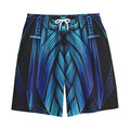 Blue Viking Norse God Odin Print Cotton Shorts