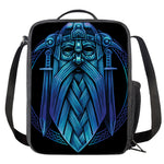 Blue Viking Norse God Odin Print Crossbody Lunch Bag