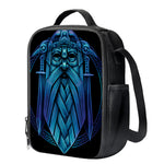Blue Viking Norse God Odin Print Crossbody Lunch Bag