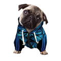 Blue Viking Norse God Odin Print Dog Zip Up Hoodie