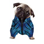Blue Viking Norse God Odin Print Dog Zip Up Jacket